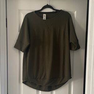 Sew In Love Dark Olive Short Sleeve Top